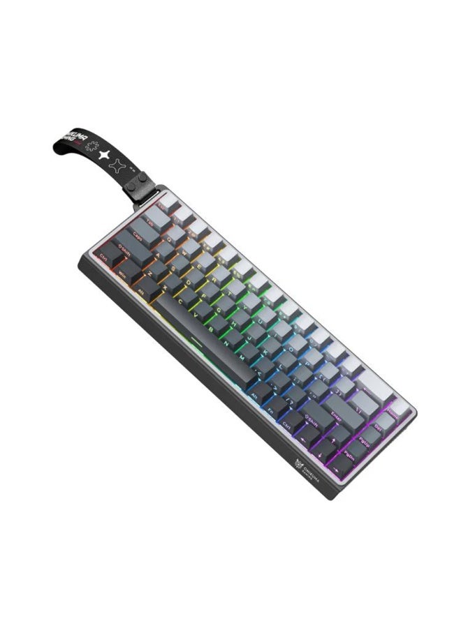 أونيكوما لوحة مفاتيح الألعاب G69 RGB سلكية بمفاتيح مغناطيسية، 68 مفتاحًا، معدل استجابة 8 كيلو هرتز، تصميم منخفض الضوضاء، كابل قابل للفصل من النوع C، عمر افتراضي يصل إلى 50 مليون ضغطة، توافق واسع مع أنظمة التشغيل - Image 3
